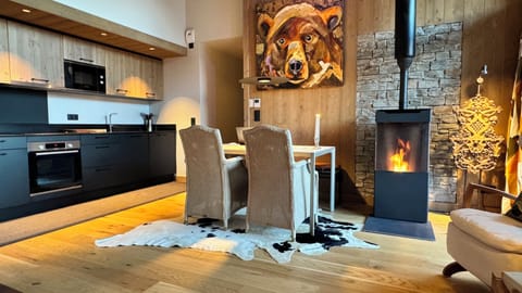 dining and kitchen area