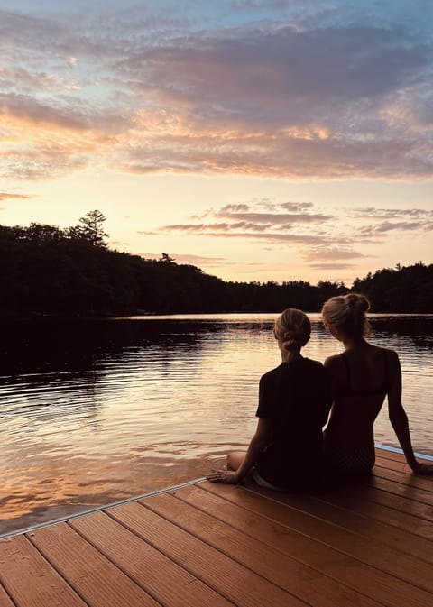 View of the lake from our private dock.