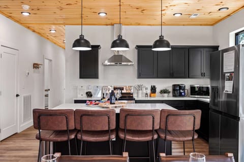 Kitchen and island seating