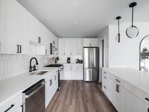 You’ll love preparing meals in this fully equipped kitchen, designed with all the appliances and utensils you need for a comfortable, home-like experience.