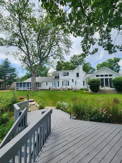 Beautiful view of the house from the upper deck.