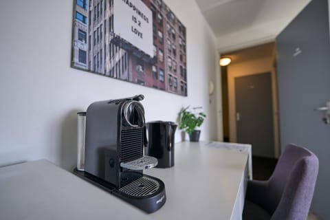 Coffeemaker and fridge