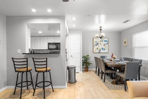 Dinning area: A nice dining area with a big table that fits 8 people comfortably.