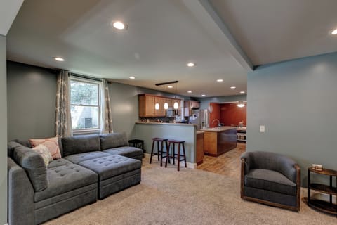 Large living room with sectional sofa