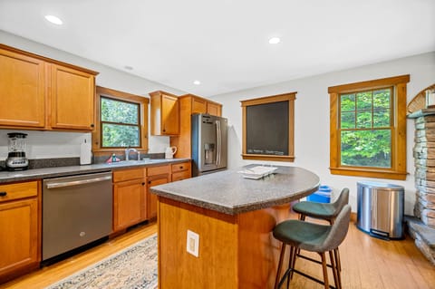 Kitchen with island.