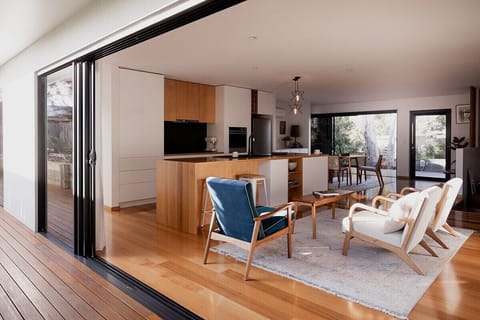 Stacker doors for inside-outside entertaining