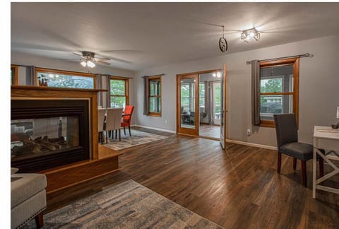 Bonus room with Fireplace is close to the dining room and living room 