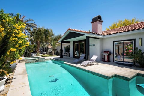 Private pool with ample outdoor seating