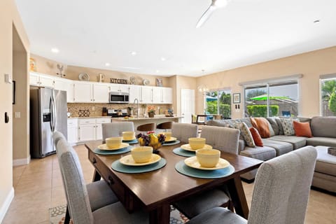 Dining table with seating for 6