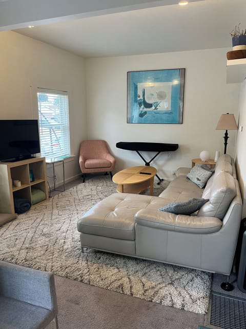 Living room with smart TV