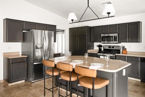 Fully stocked kitchen