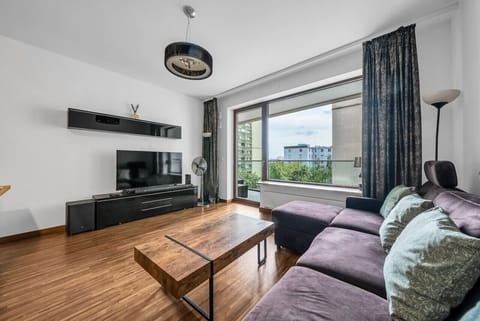 Living Room with Sofa Bed | Book Now with RENTUJEMY.COM