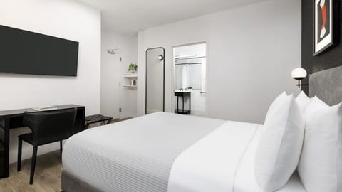 Bedroom. Interior and views may vary based on location and availability