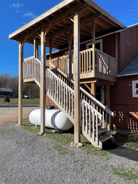 Private stairway to the apartment