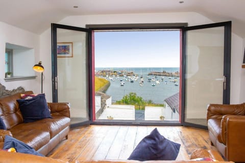 View from the first floor living room over Aberaeron harbour