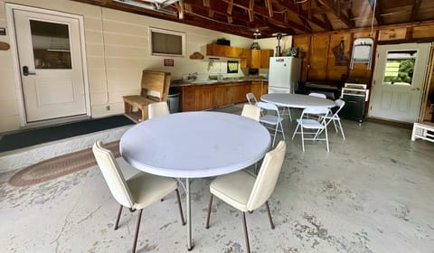 Outdoor covered eating area