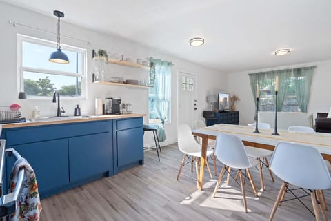 Dining Table with kitchen sink area