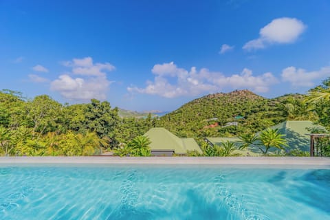 Nice heated pool, terrace with sun loungers, well exposed to the sun. Gas barbecue. Outdoor shower. 