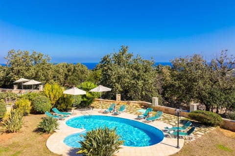 Private pool, terrace, and garden