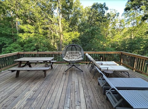 Relax on the expansive deck, plenty of comfy spots to take in the views! 