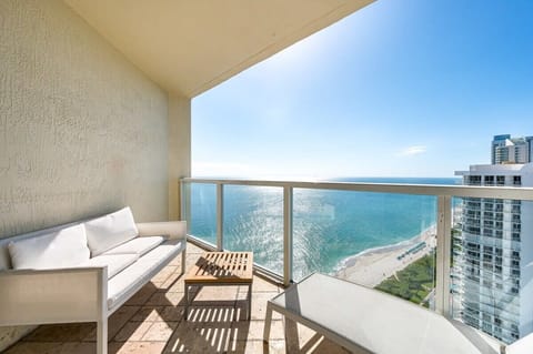 Enjoy the stunning ocean view from balcony.