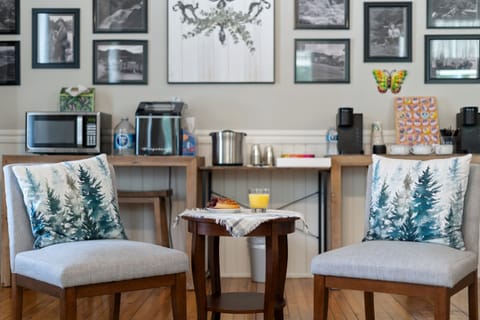 Shared Lobby, coffee station, microwave, and ice machine for guests' drink cups