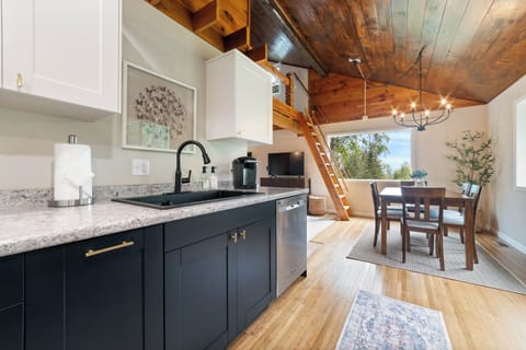 The kitchen is stocked with everything you need to make your favorite meals.