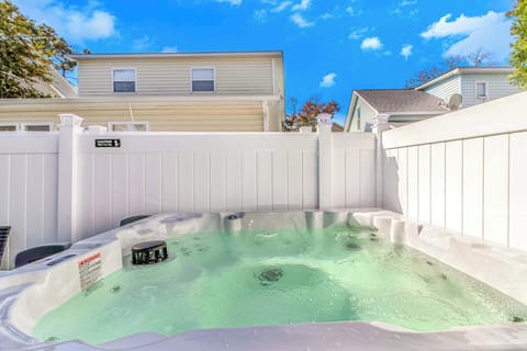Unwind and relax in your private hot tub, where you can soak in the warmth and serenity of ample space.
