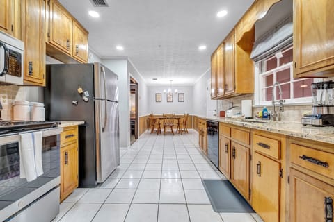 Indoors, Floor, Kitchen, Refrigerator, Microwave