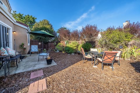 Backyard with outdoor seating