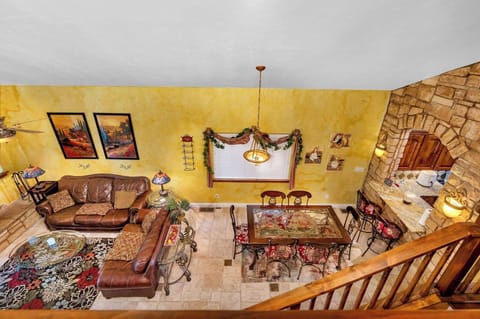 Enjoy the view of the main level from the second floor