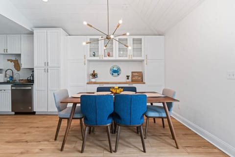 Dining room with seating for shared meals and game nights