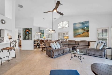 The home has tall ceilings and great natural lighting