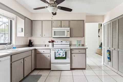 Indoors, Kitchen, Microwave, Oven, Ceiling Fan