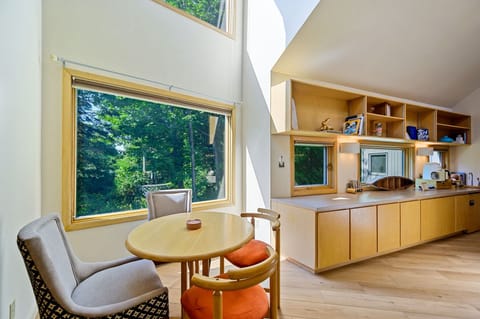 Just steps from the living room, you’ll find your bright breakfast nook with big windows!