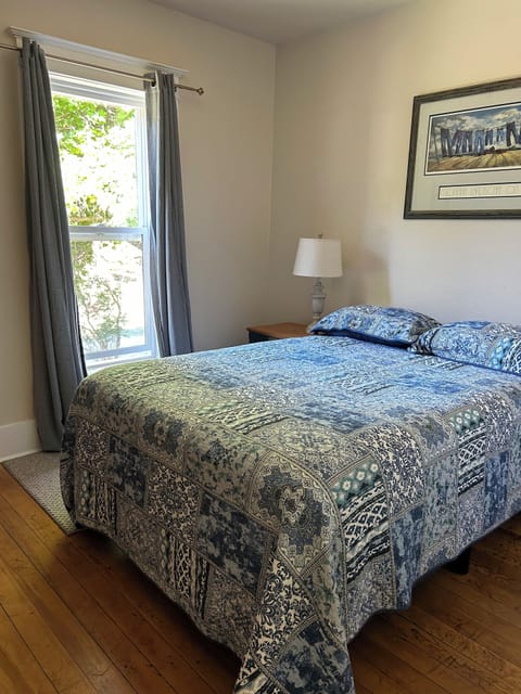 Full size bed, Black-out curtains