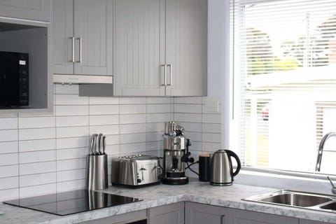 Modern kitchen with coffee machine