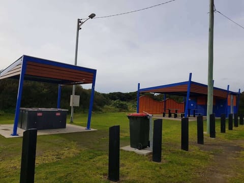 Beach front community BBQ area