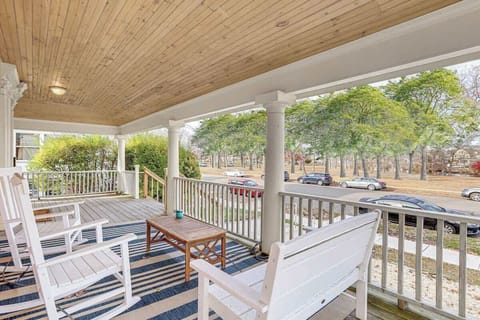 Enjoy beautiful views of Sunset Lake from our porch.