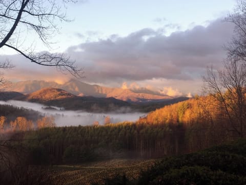 Stunning view captured early on a February morning from the doors of the primary suite.