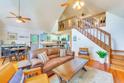 Living Room | Full Sleeper Sofa | Fireplace | Flat-Screen TV | 1st Floor