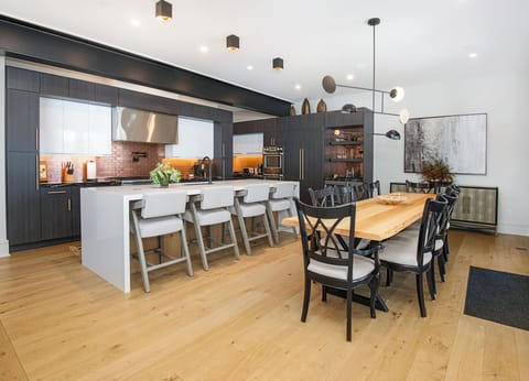 Chef's dream kitchen and seating for 14