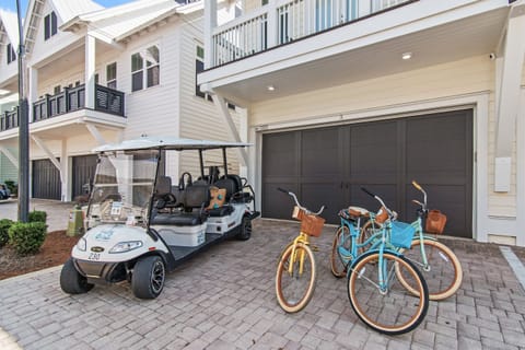We provide bikes and golf cart 