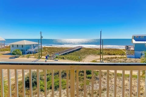 Beach view from the top floor deck