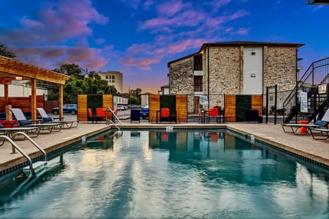 As you dip your toes into the cool water, the pool offers a refreshing retreat on a warm day.