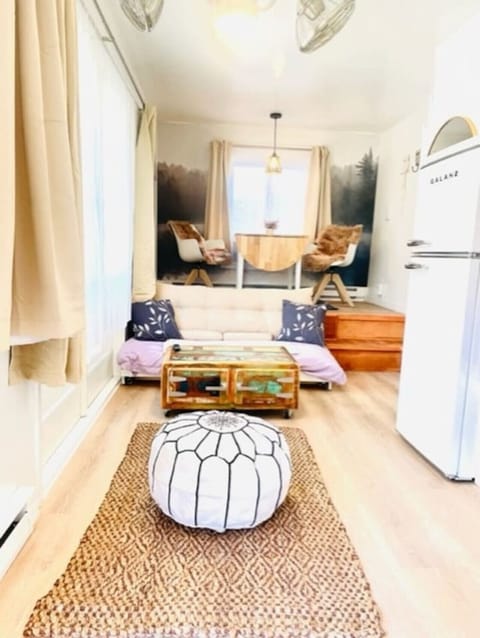 The apartment speaks bohemian style. A good number of guest use it as their reading and writing space.