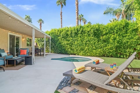 Spacious, Stylish, and Sun-Kissed! 🌞🏡 This dreamy Palm Springs getaway offers a private pool, a covered patio with plush seating, and multiple areas to lounge, dine, and entertain. With ample space for everyone to spread out and relax, it`s the ideal spot