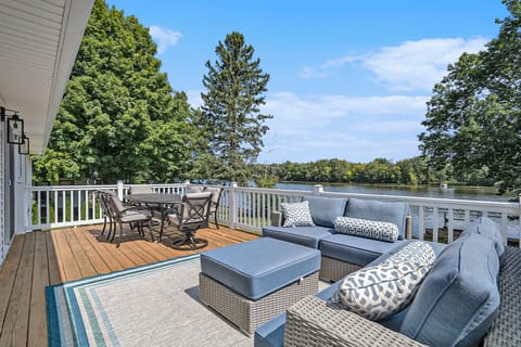 Outdoor Deck with eating and couch