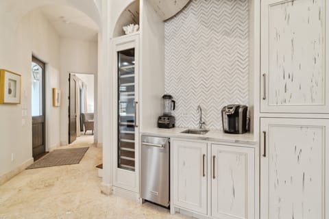 Wet Bar with Wine Fridge, Ice Maker and Sink