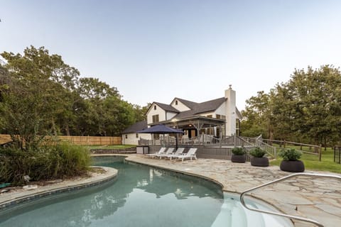 Pool and lounging space. 